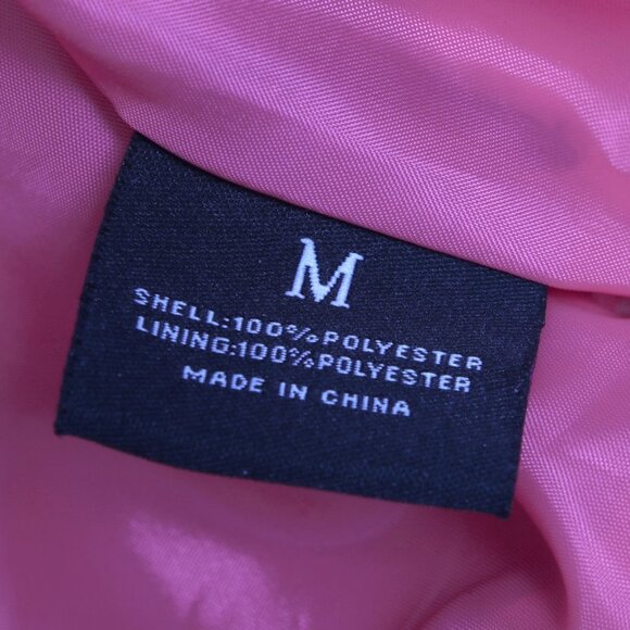 VINTAGE Y2K XOXO Hot Pink Bomber Jacket Windbreaker Retro Full Zip Barbiecore - Picture 10 of 13